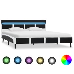 Bettgestell mit LED Schwarz...