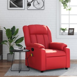 Massagesessel Rot Kunstleder