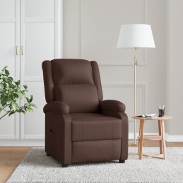 Relaxsessel Braun Kunstleder