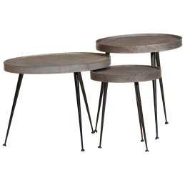 Couchtisch 3 Stk. Silbern...