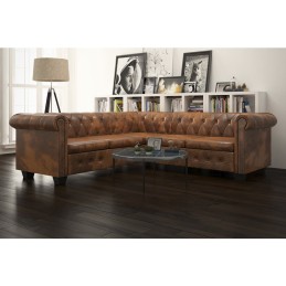 Chesterfield-Ecksofa...