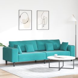 Samt Sofa mit Kissen mit...