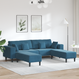 Samt Sofa mit Kissen mit...