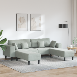 Samt Sofa mit Kissen mit...