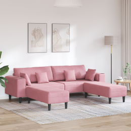 Samt Sofa mit Kissen mit...