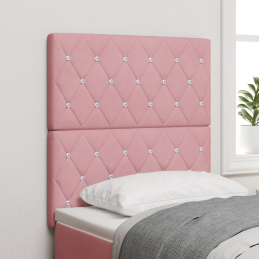 LED Kopfteil Rosa 80 cm Samt