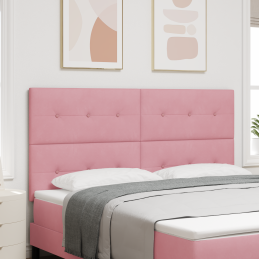 LED Kopfteil Pink 90 cm Velvet