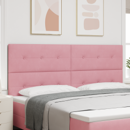 LED Kopfteil Rosa 100 cm Samt