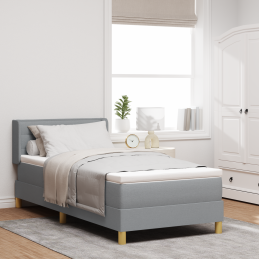 Boxspringbett in Hellgrau...