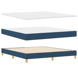 Boxspringbett in Blau, 180...