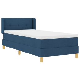 Boxspringbett in Blau mit...