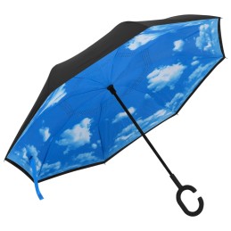 Regenschirm C-Griff Schwarz...