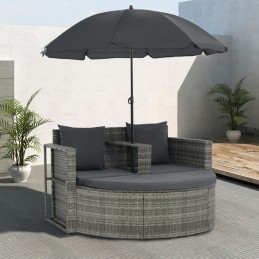 Gartenbett mit Sonnenschirm...
