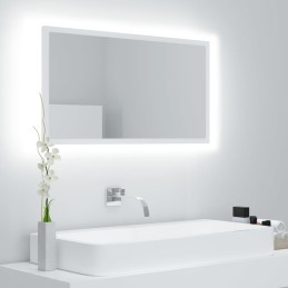 LED-Badspiegel Weiß...