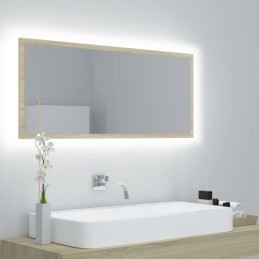 LED-Badspiegel Sonoma-Eiche...