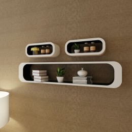 3er Set MDF Hängeregal Cube...